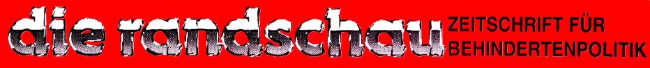 "Logo": die randschau -  Zeitschrift f&uuml;r Behindertenpolitik